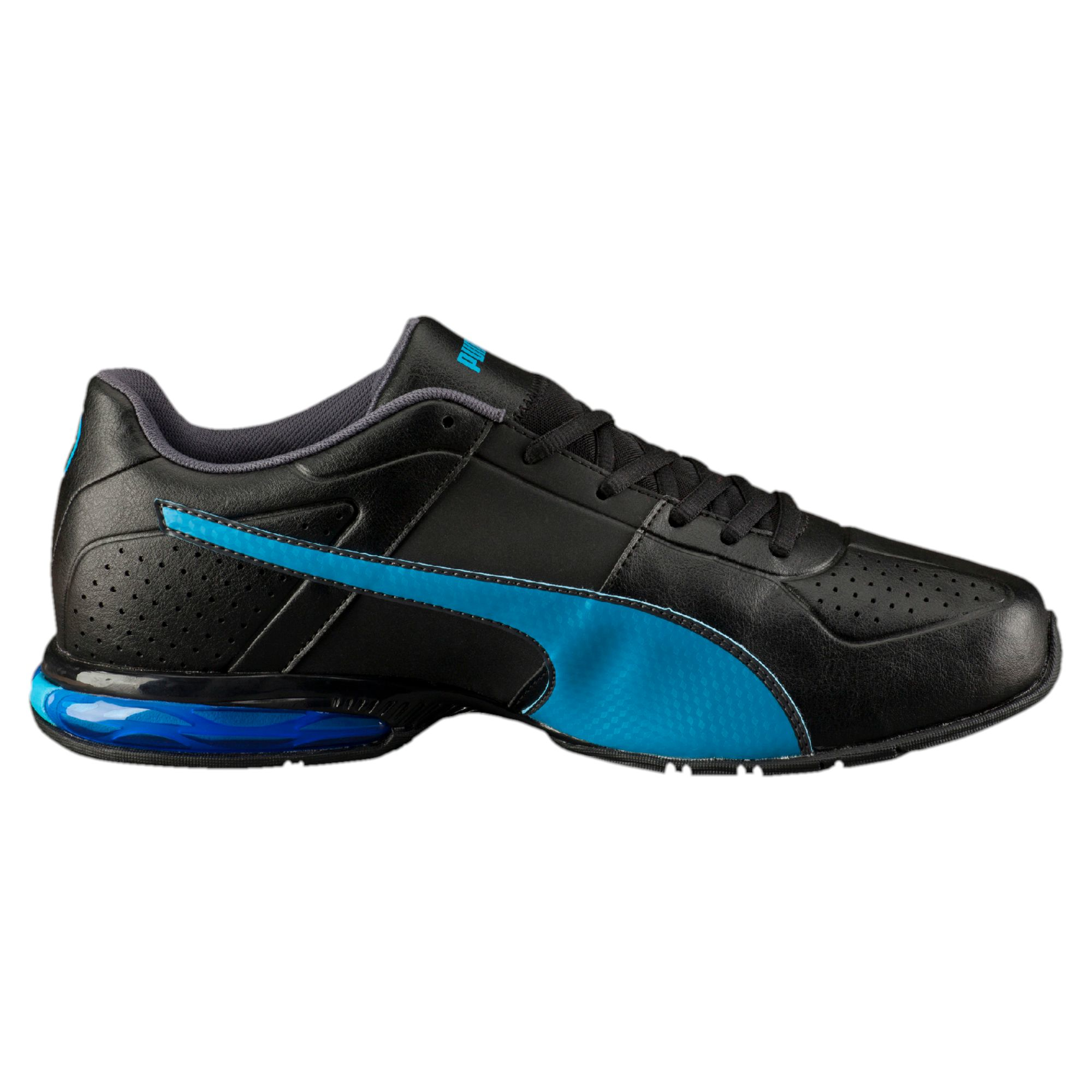 puma blue trainers